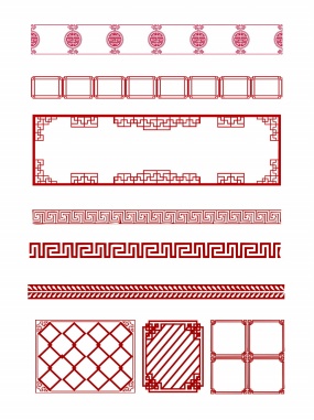 传统花纹边框psd素材